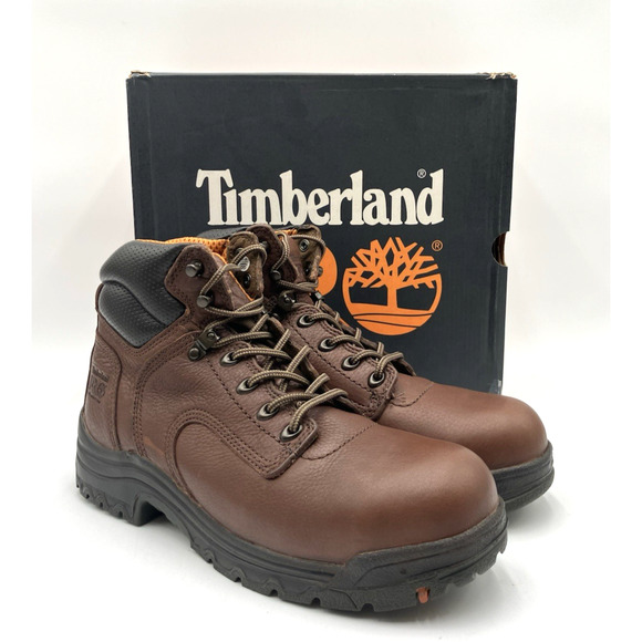 Timberland TITAN 6" ALLOY SAFETY TOE Women's NEW Work Boot Brown US Size 10 WIDE - Picture 1 of 12